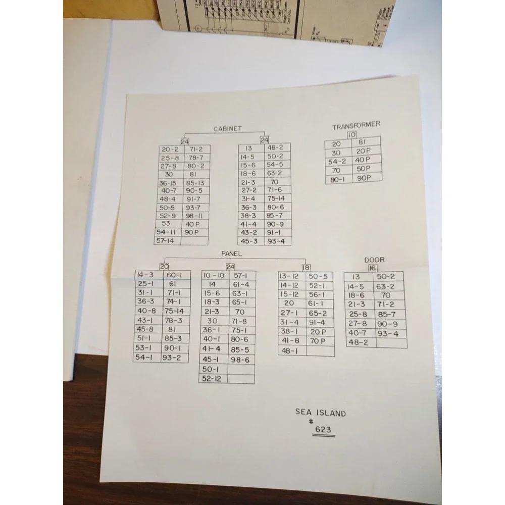 Sea Island Bingo Pinball Game Manual Schematic Magic Screen Paperwork Lot Bally